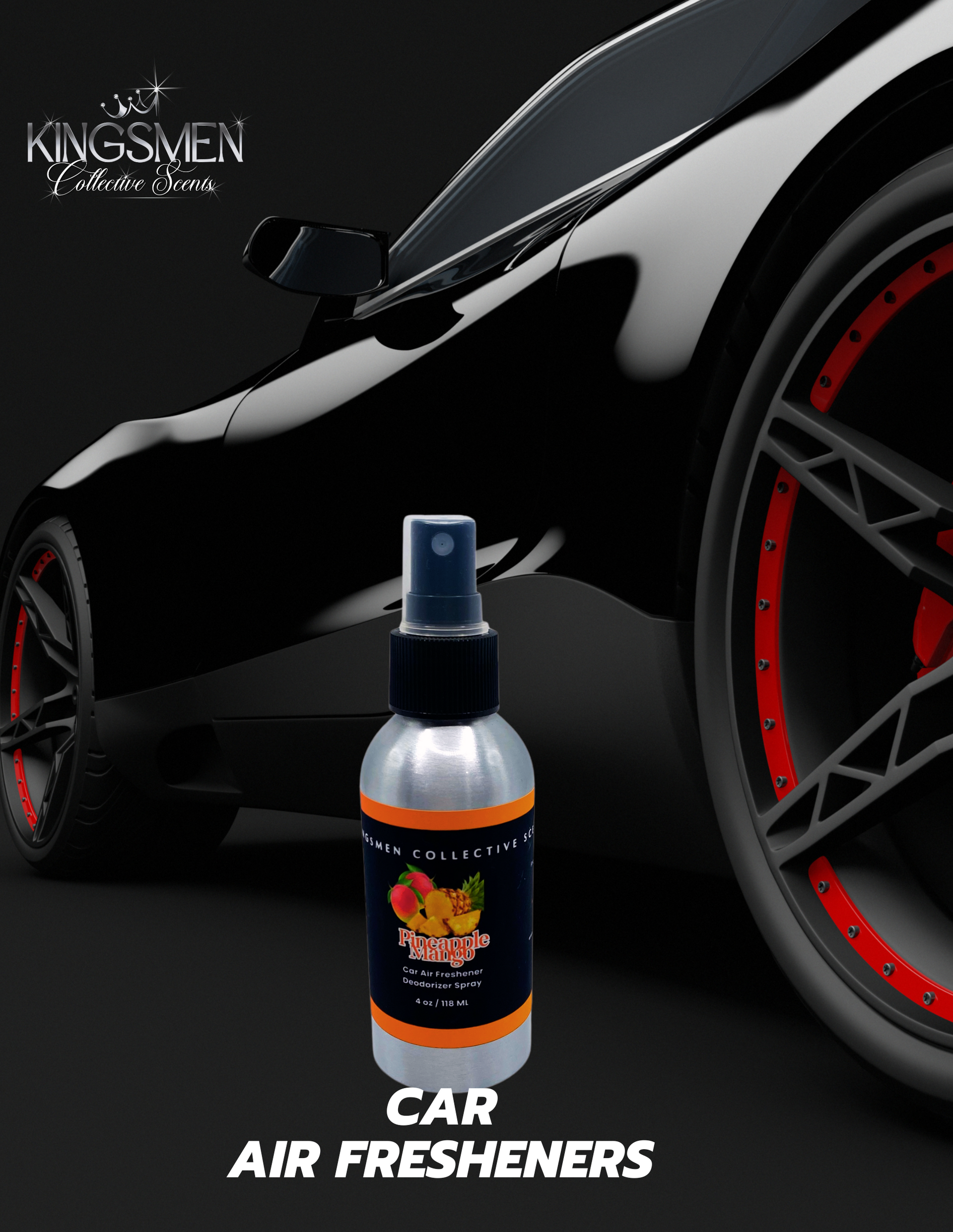 CAR AIR FRESHENER SPRAY PINEAPPLE MANGO